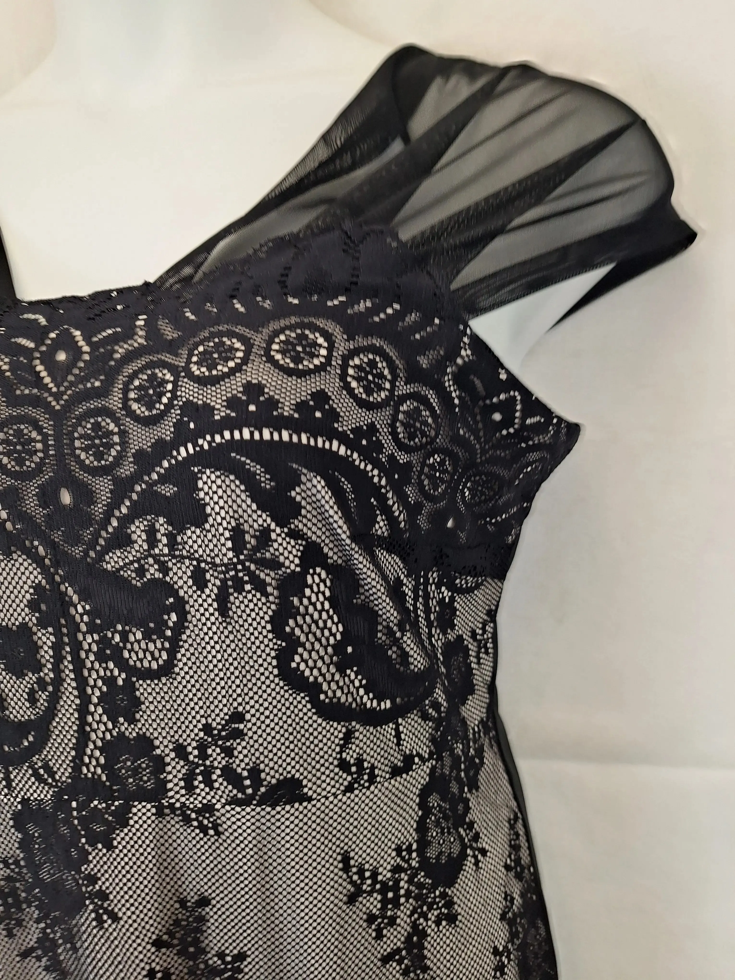 Assorted Brands Fancy Lace Evening Midi Dress Size 16