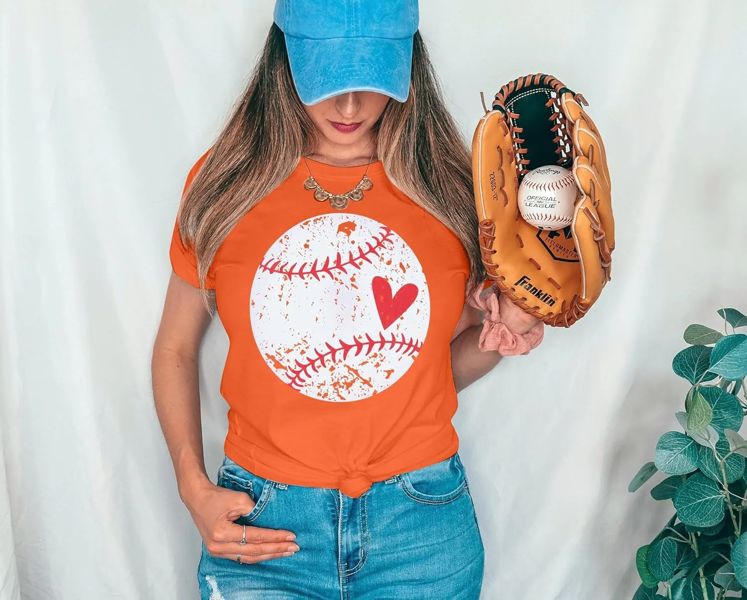 Baseball Shirt Women Baseball Heart Tee Shirts Baseball Mom Tshirt Game Day Casual Crew Neck Short Sleeve Tops