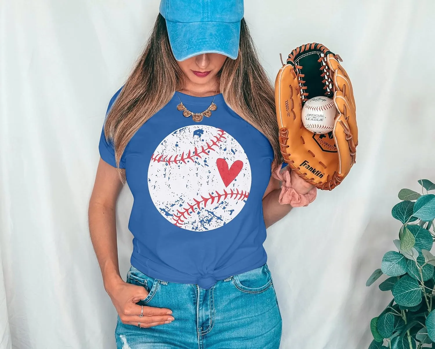 Baseball Shirt Women Baseball Heart Tee Shirts Baseball Mom Tshirt Game Day Casual Crew Neck Short Sleeve Tops