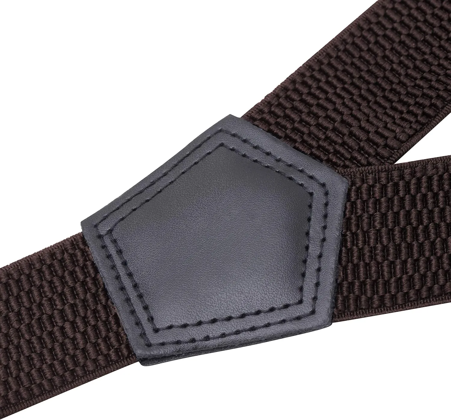 Buyless Fashion Heavy Duty Textured Suspenders for Men - 48" Adjustable Straps 1 1/2" - Y Shape