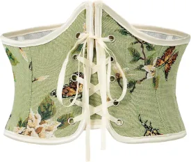 Century Star Floral Renaissance Corset Belt Underbust Top Ren Faire Accessories Medieval Victorian Waist Bodice Lace up