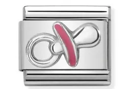CLASSIC SILVER & ENAMEL PINK DUMMY   330202/39