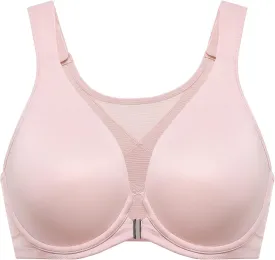 DELIMIRA Women's Front Closure Bras Posture Full Coverage Plus Size Underwire Unlined Back Support Plunge Seamless Bra B-H