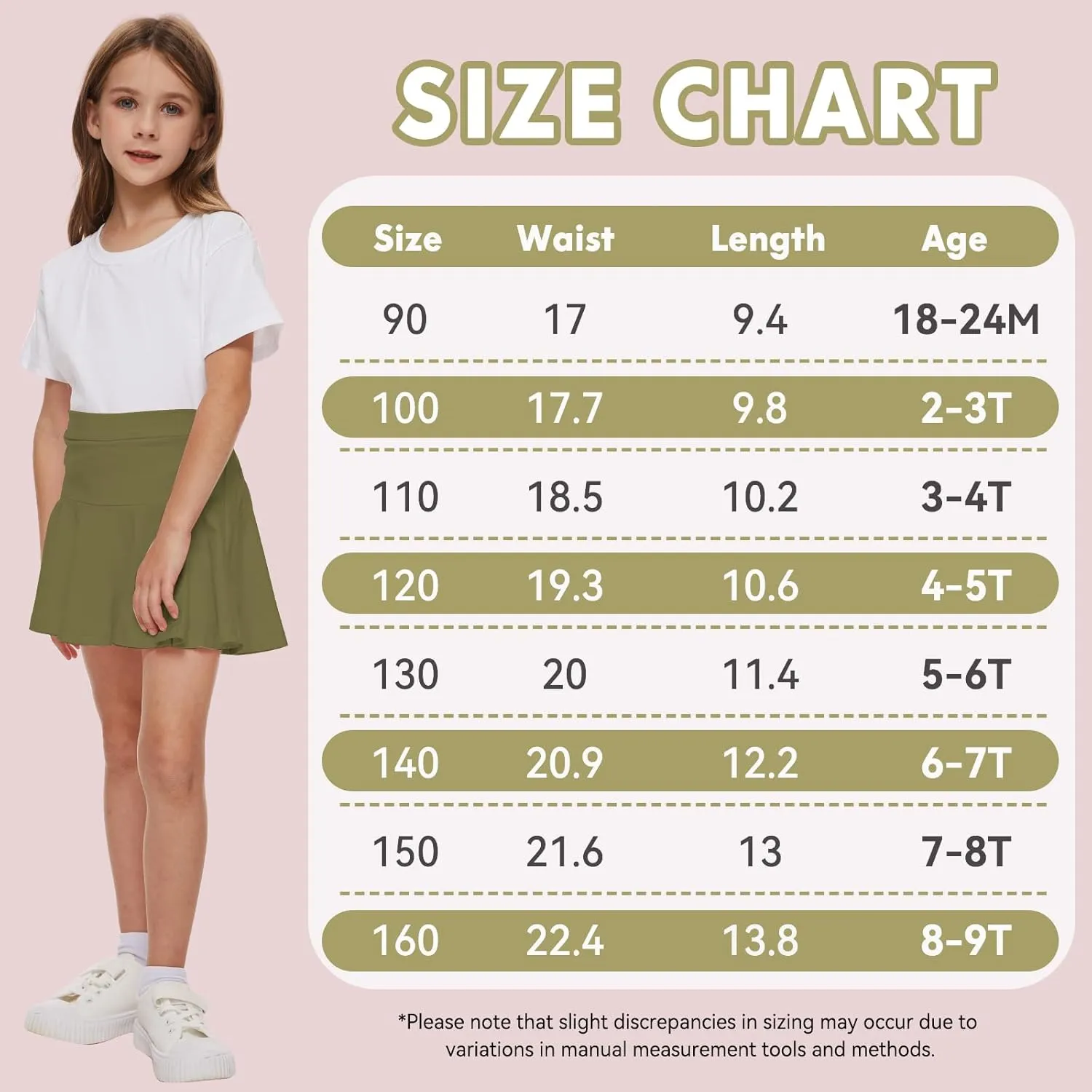 DREAM BUS 2 Pack Girl Pleated Skirts Built in Shorts Little Kid Tennis Skorts Toddler Girl Athletic Flowy Skorts Skirts