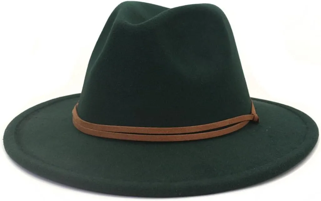 Fedora Hats Women Men Wide Brim Church Top Hat Artificial Woolf Elted Jazz Cap Panama Hat