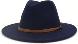 Fedora Hats Women Men Wide Brim Church Top Hat Artificial Woolf Elted Jazz Cap Panama Hat
