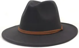 Fedora Hats Women Men Wide Brim Church Top Hat Artificial Woolf Elted Jazz Cap Panama Hat