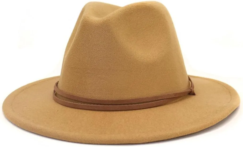 Fedora Hats Women Men Wide Brim Church Top Hat Artificial Woolf Elted Jazz Cap Panama Hat