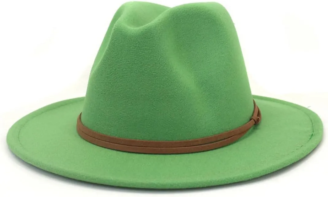 Fedora Hats Women Men Wide Brim Church Top Hat Artificial Woolf Elted Jazz Cap Panama Hat