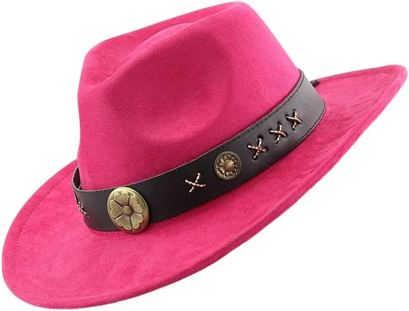 Fedoras Hat Panama Hat Maillard Ethnic for Women Men Photo Props Western for Men Women Unisex Wear Headwear