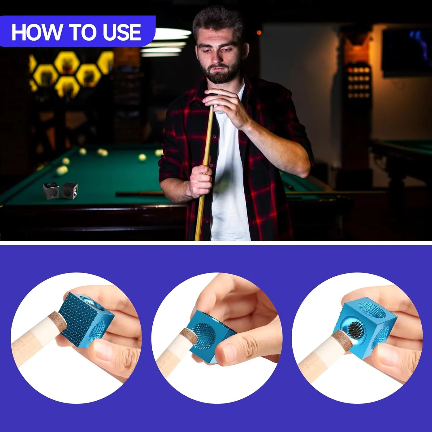 GSE Games & Sports Expert Billiard Pool Cue Tip Tool, Stick Scuffer/Shaper/Aerator/Joint Protector Tool, Accessories
