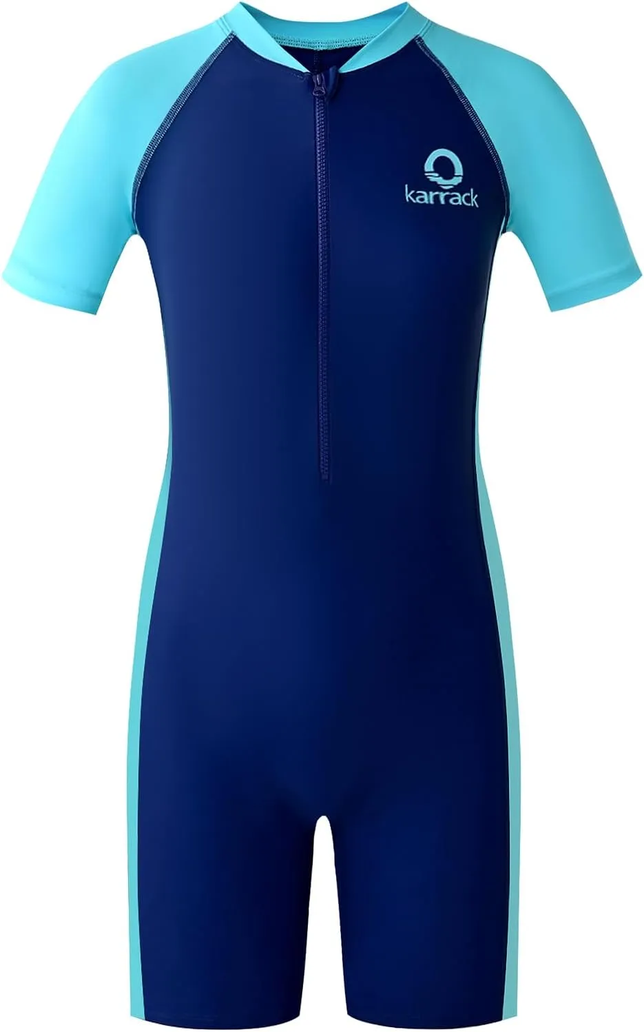 karrack Girls and Boys One Piece Rash Guard Swimsuit Kid Water Sport Short Swimsuit UPF 50 Sun Protection Bathing Suits