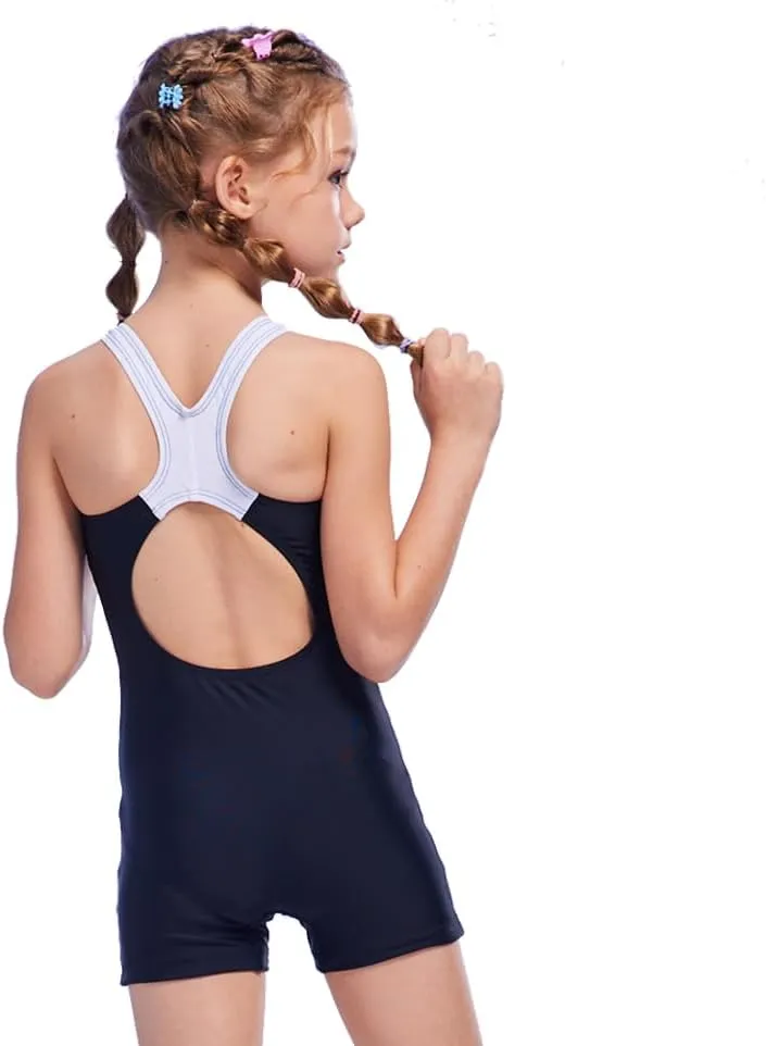 karrack Girls Swimming Suit Sports Conjoined Girls Training Competition Children Swimming Suit