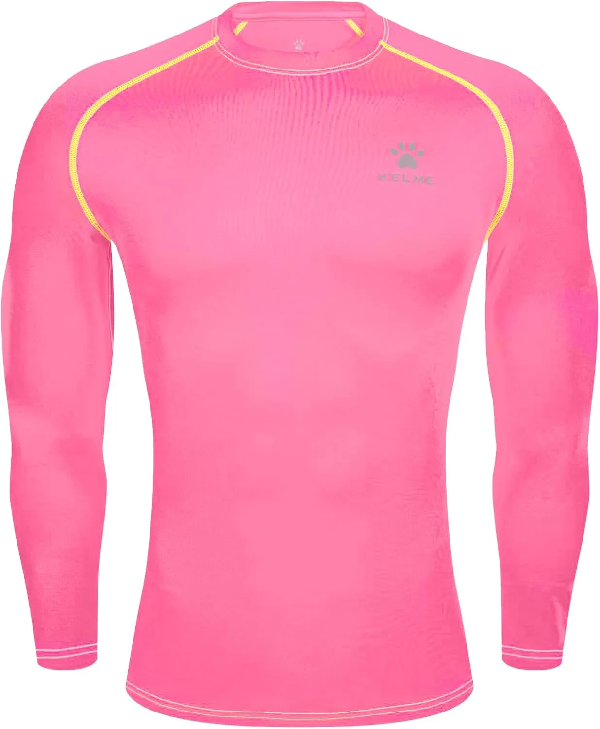 KELME Men's Long Sleeve Compression Shirt, Cool Dry Athletic Top Base Layers, Running Soccer Football Undershirt T-Shirt