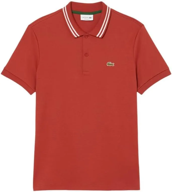 Lacoste Men's Seasonal Short Sleeve Regular Fit Contrast Collar Polo