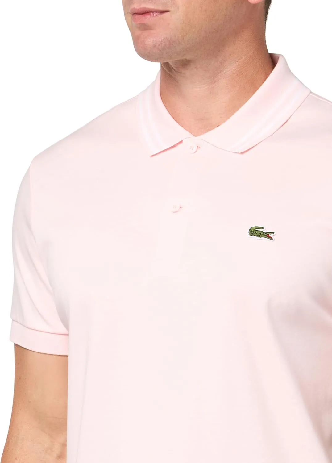 Lacoste Men's Seasonal Short Sleeve Regular Fit Contrast Collar Polo