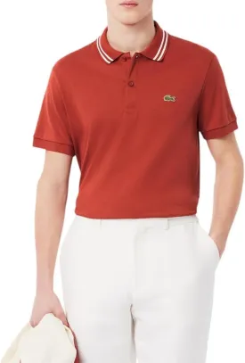 Lacoste Men's Seasonal Short Sleeve Regular Fit Contrast Collar Polo