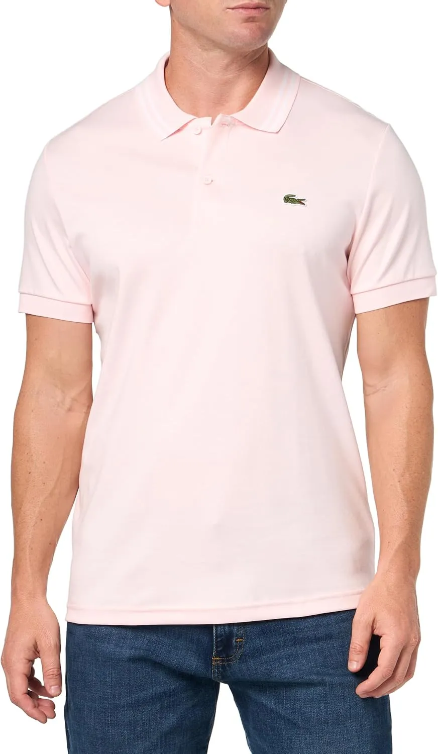 Lacoste Men's Seasonal Short Sleeve Regular Fit Contrast Collar Polo