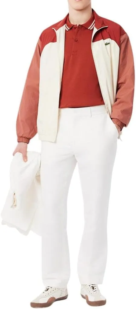 Lacoste Men's Seasonal Short Sleeve Regular Fit Contrast Collar Polo