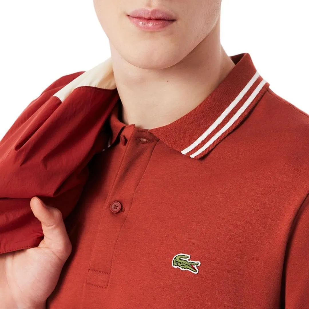 Lacoste Men's Seasonal Short Sleeve Regular Fit Contrast Collar Polo