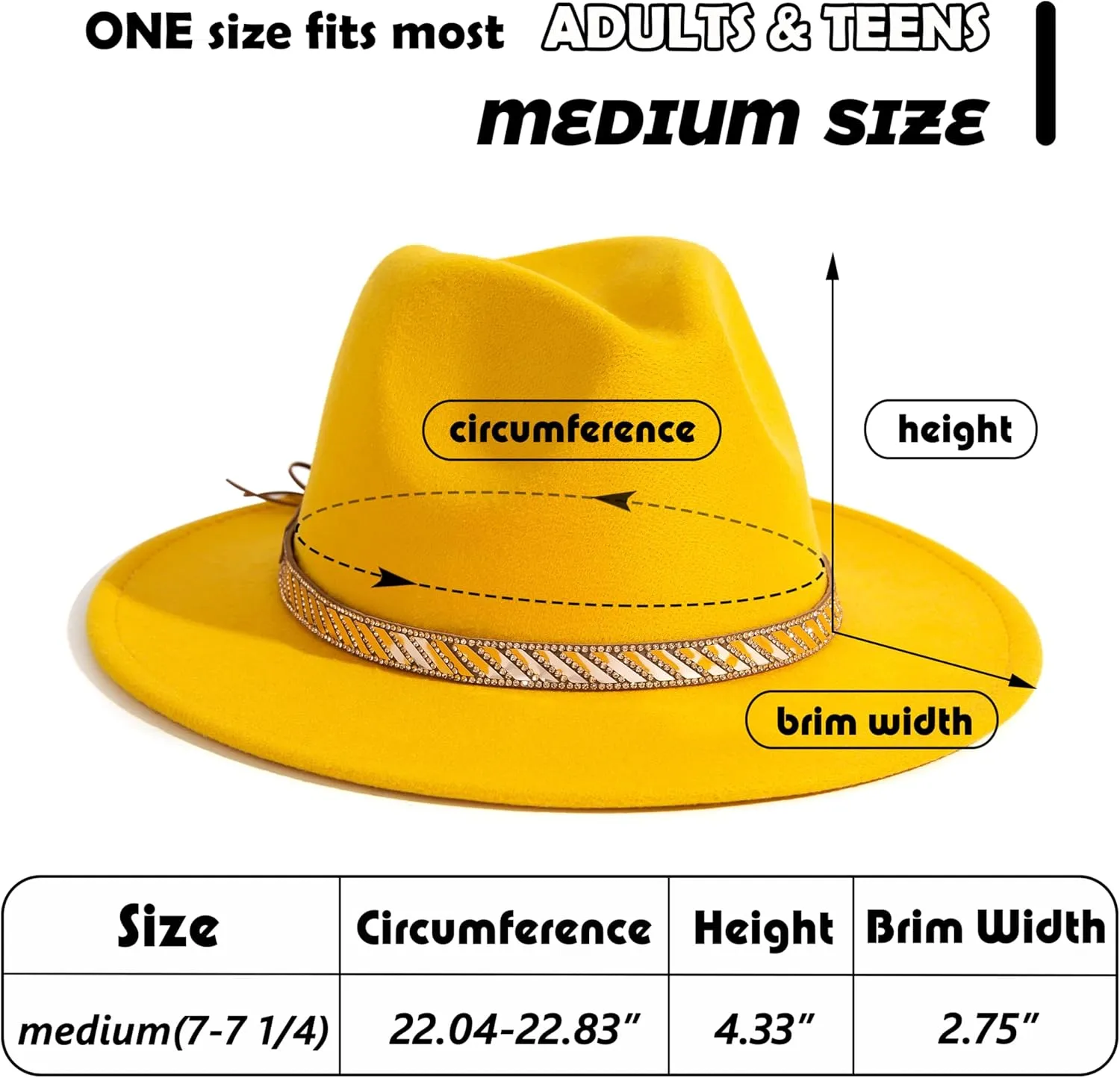 Lisianthus Felt Fedora Hats for Women & Men Wide Brim Panama Hat