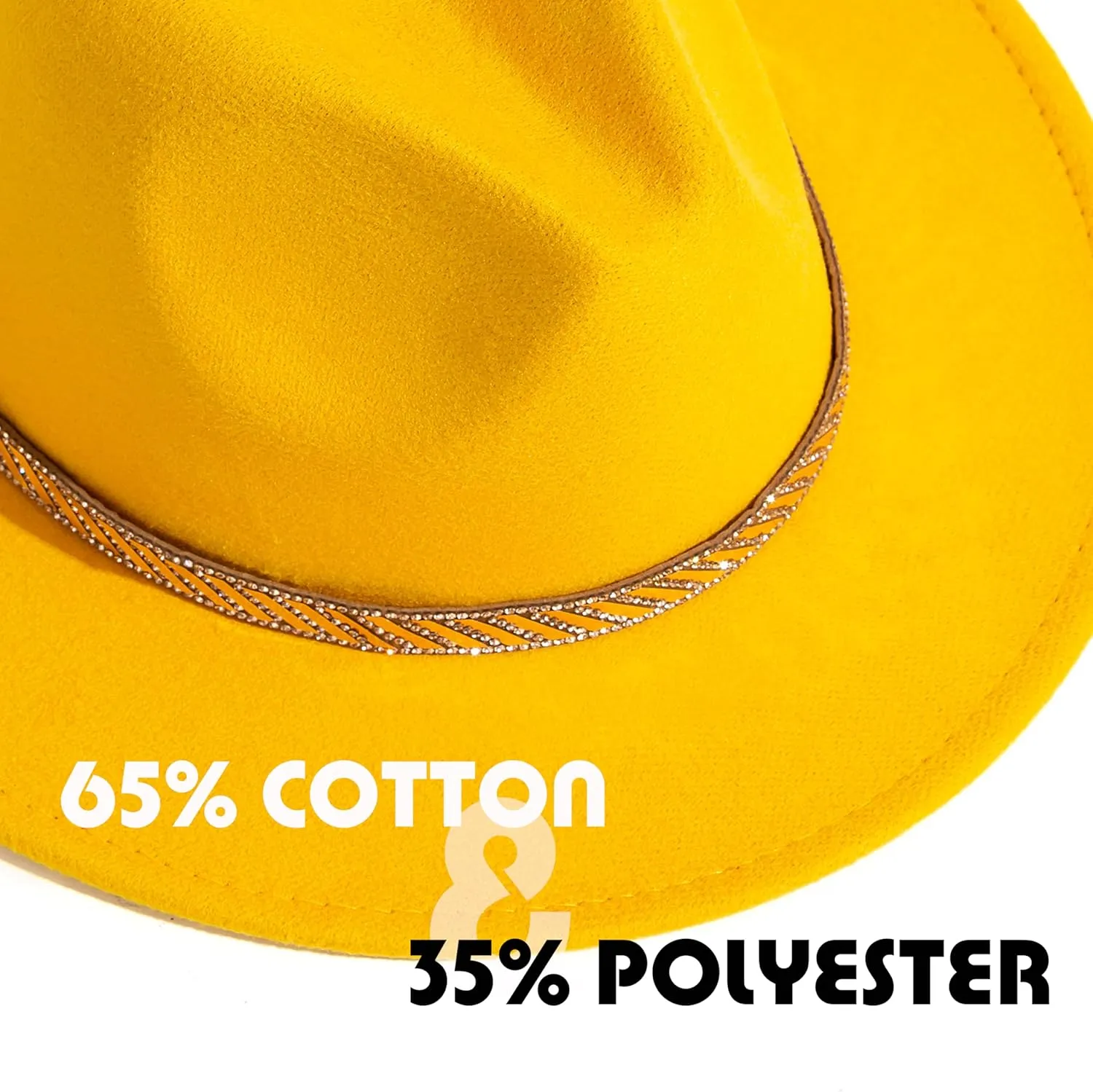 Lisianthus Felt Fedora Hats for Women & Men Wide Brim Panama Hat