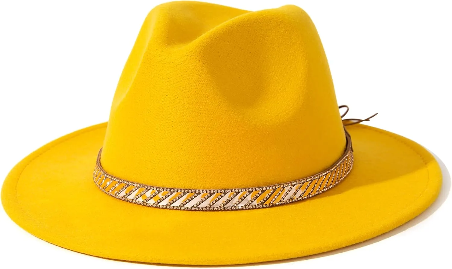 Lisianthus Felt Fedora Hats for Women & Men Wide Brim Panama Hat