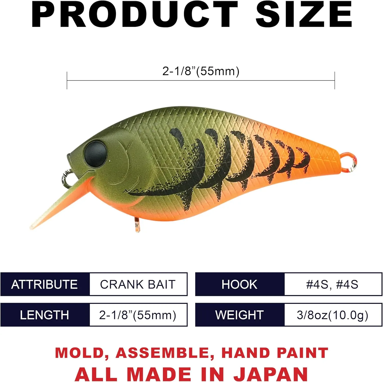 Lucky CRAF LC 1.0, Silent, Crankbait, Squarebill, Freshwater Fishing Gear, Tournament Winning, Champion Bait, Fishing Accessories, Fishing Tackle