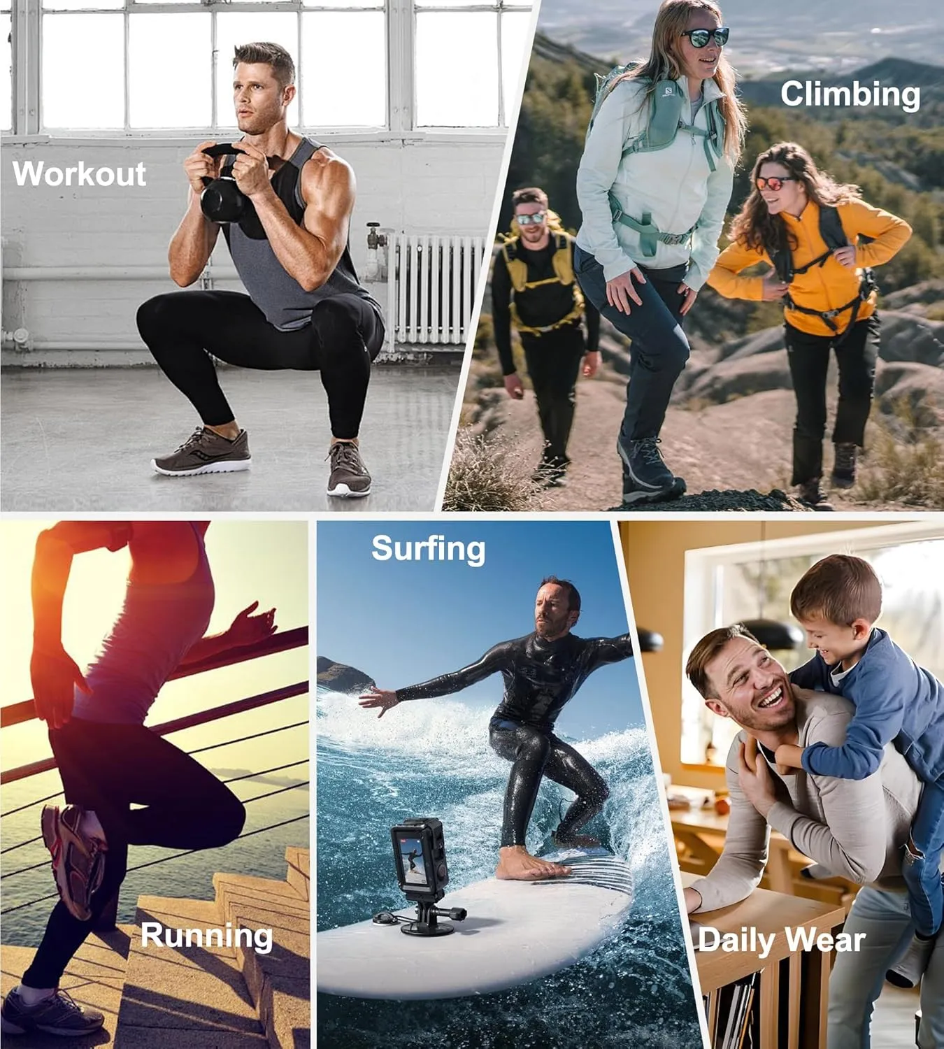 Men's Athletic Leggings Workout Compression Pants with Pockets Cool Dry Base Layer Active Tights for Cycling Running
