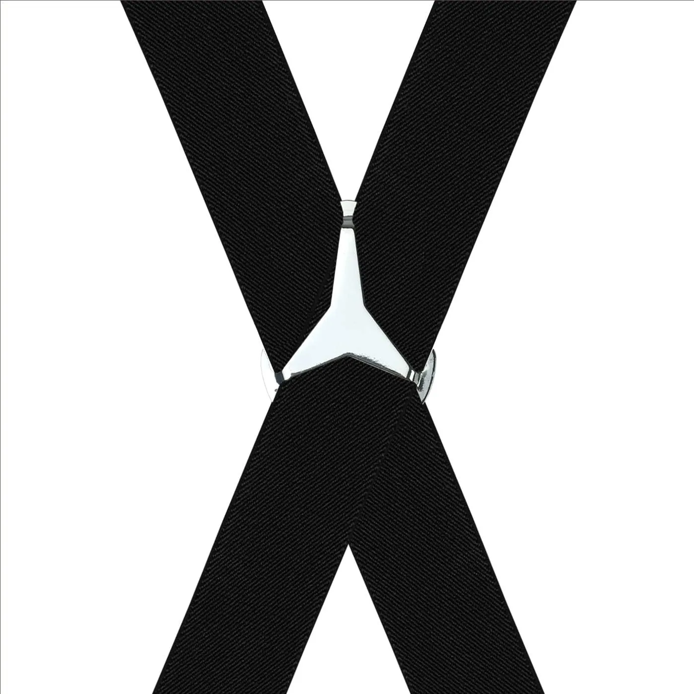 Moulen Men's X-Back 1.4 Inches Wide 4-Clips Adjustable Suspenders
