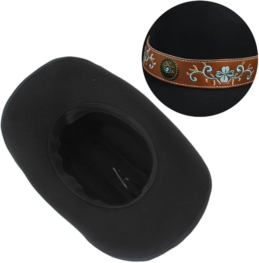 Panama Hat Fedoras Western Short-Brimmed Hat for Women Man Casual Wear Western Fedoras Man Women Unisex Wear