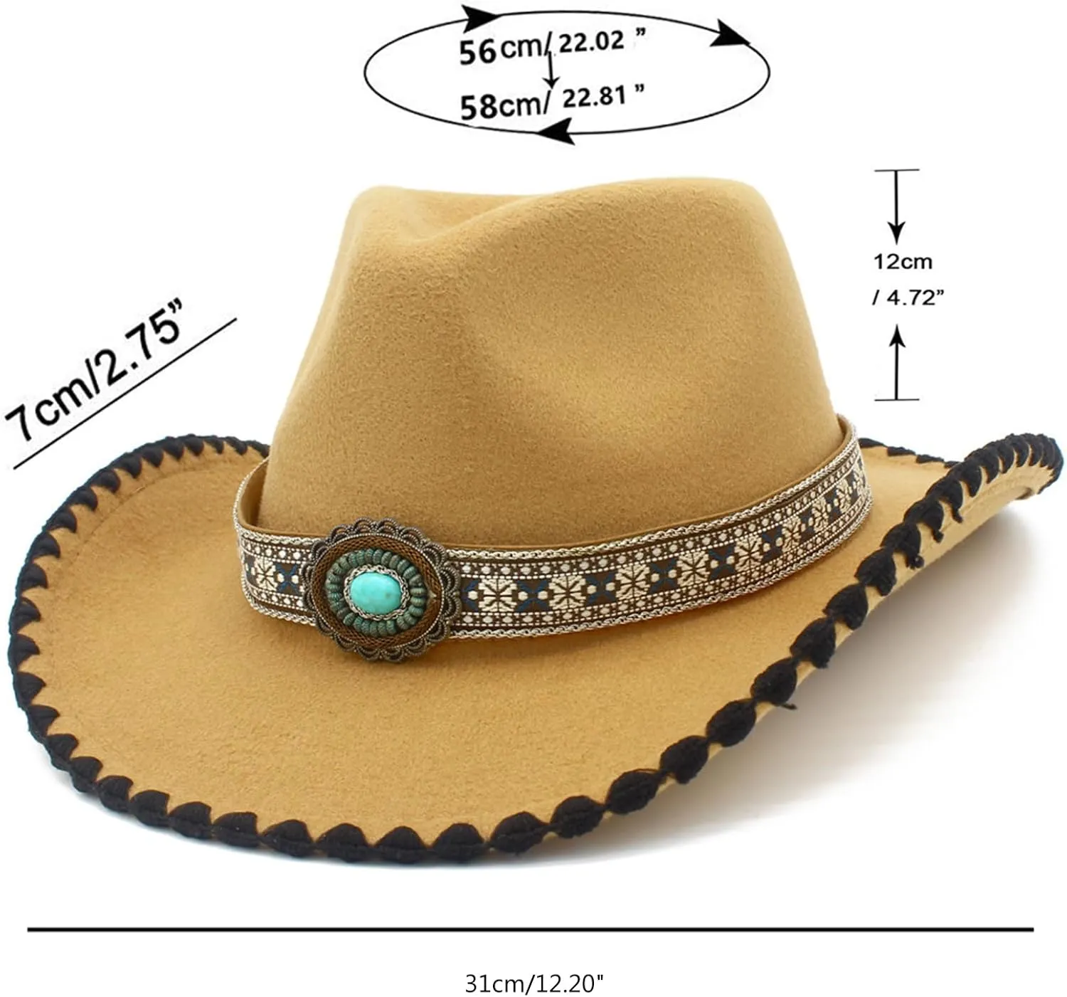 Panama Hat Fedoras Western Short-Brimmed Hat for Women Man Casual Wear Western Fedoras Man Women Unisex Wear