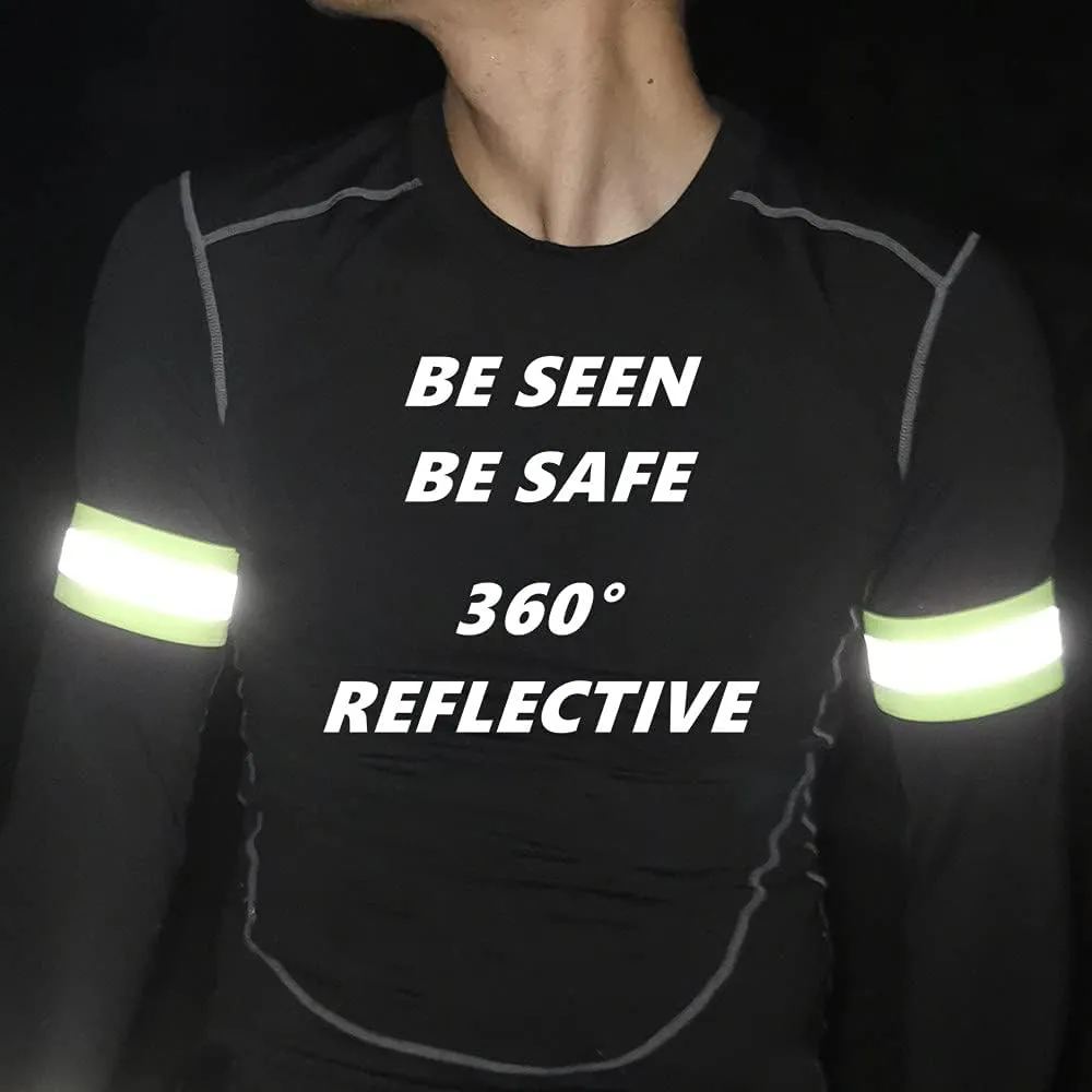 Reflective Running Gear,Reflective Bands for Arm/Wrist/Ankle/Leg,Biking Accessories for Women and Men