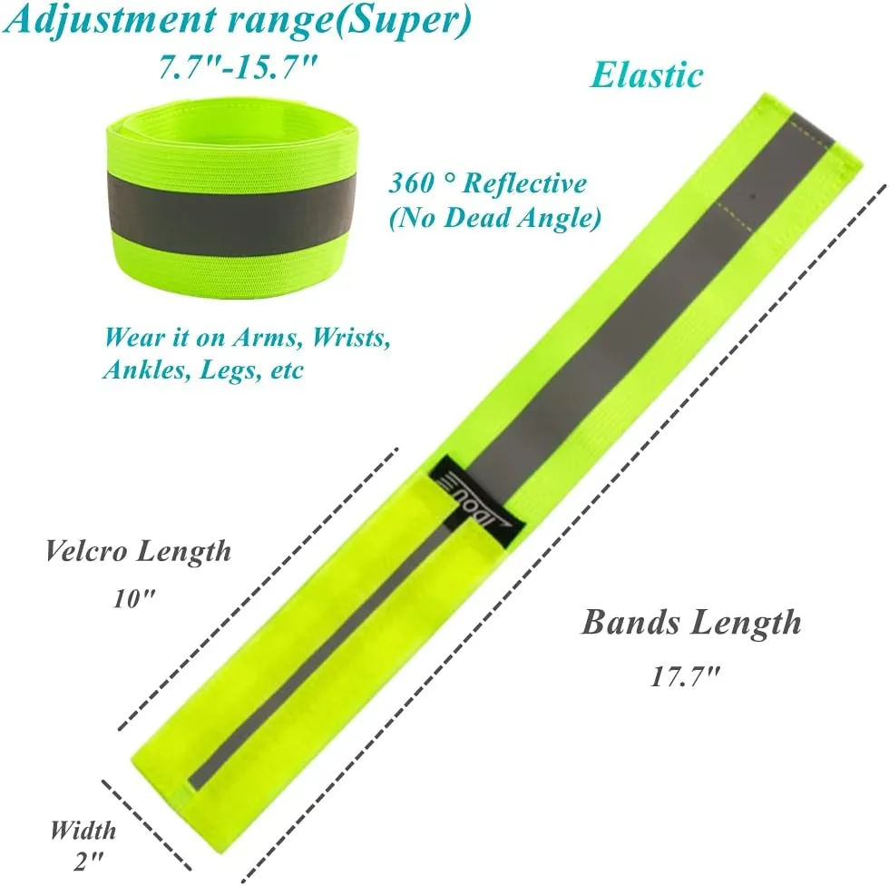 Reflective Running Gear,Reflective Bands for Arm/Wrist/Ankle/Leg,Biking Accessories for Women and Men