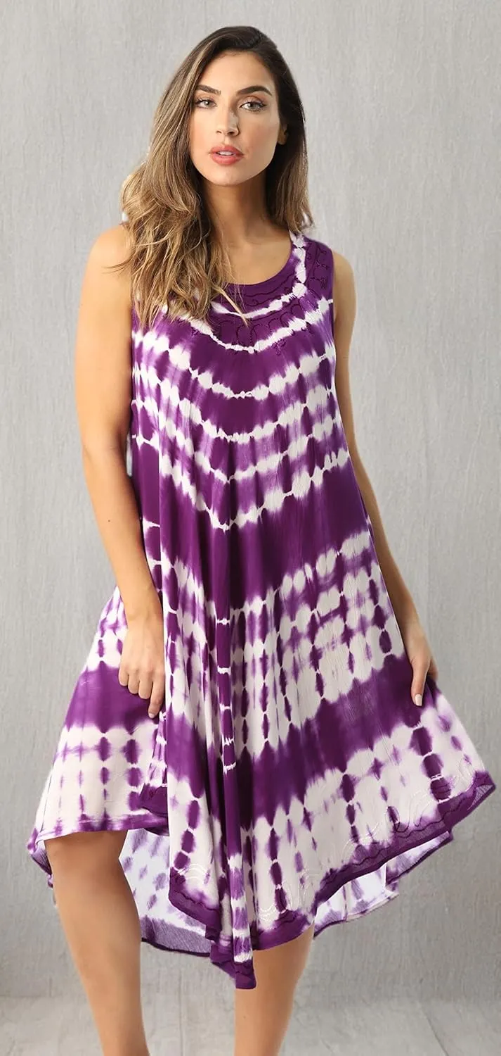 Riviera Sun Tie Dye Summer Dress - Beach Cover Up