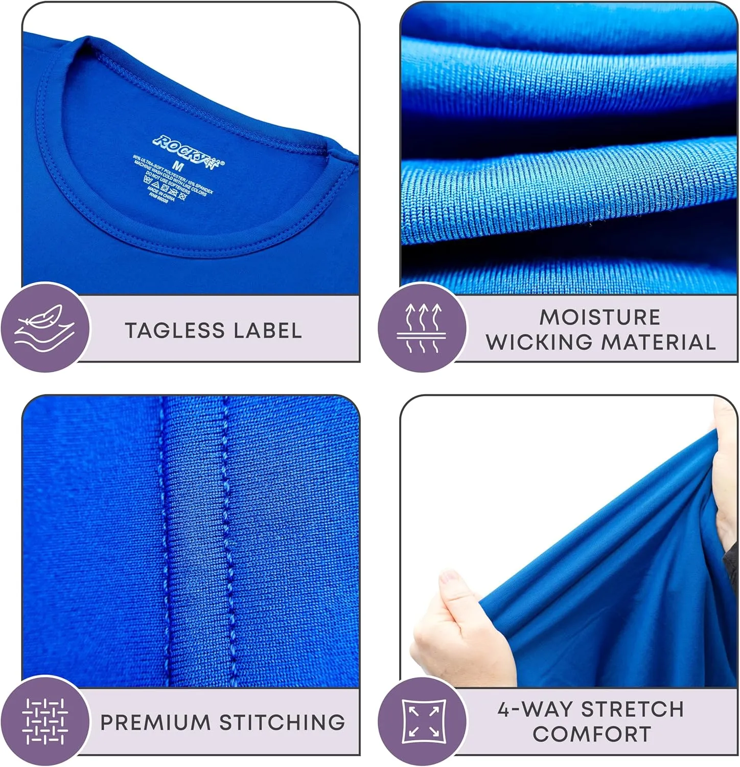 Rocky Thermal Underwear for Men, Long Johns Fleece Lined Set, Shirt & Pants, Base Layer w/Leggings/Bottoms Ski/Extreme Cold
