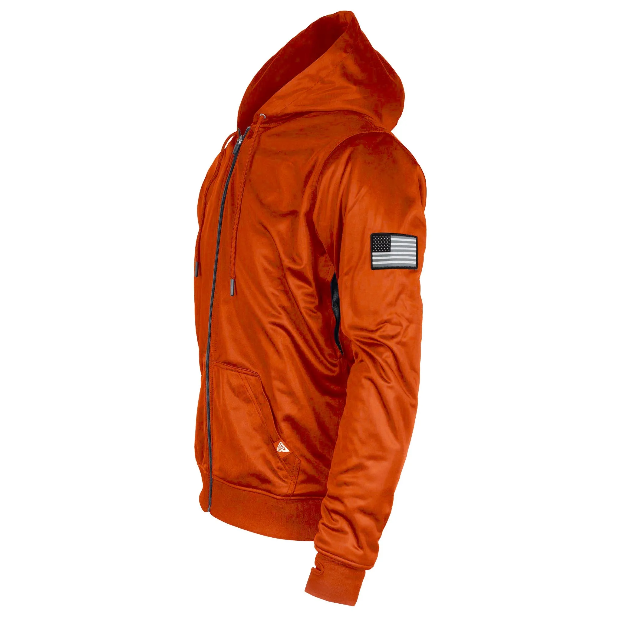 SALE Orange Solid Ultra Protective Hoodie with Pads