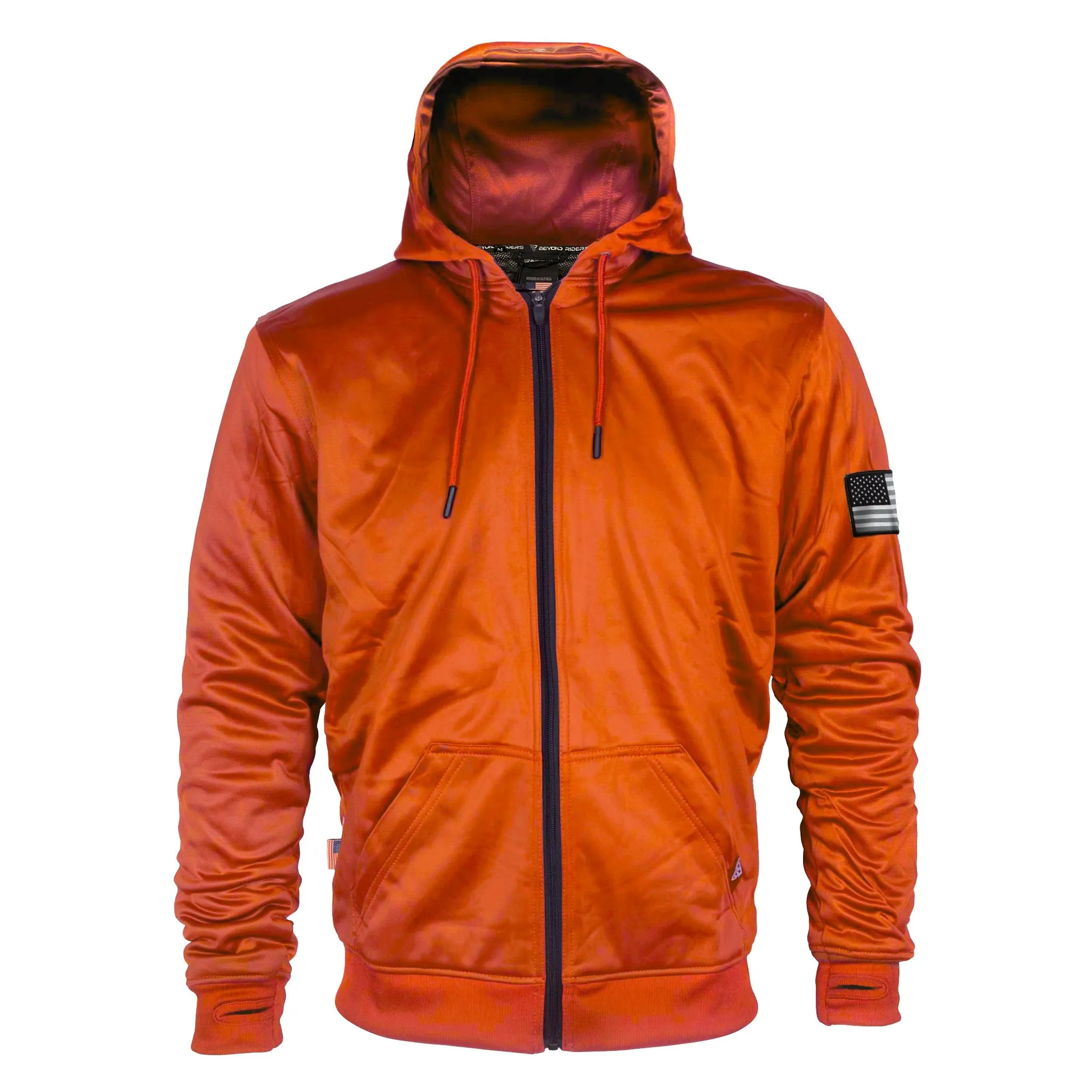 SALE Orange Solid Ultra Protective Hoodie with Pads