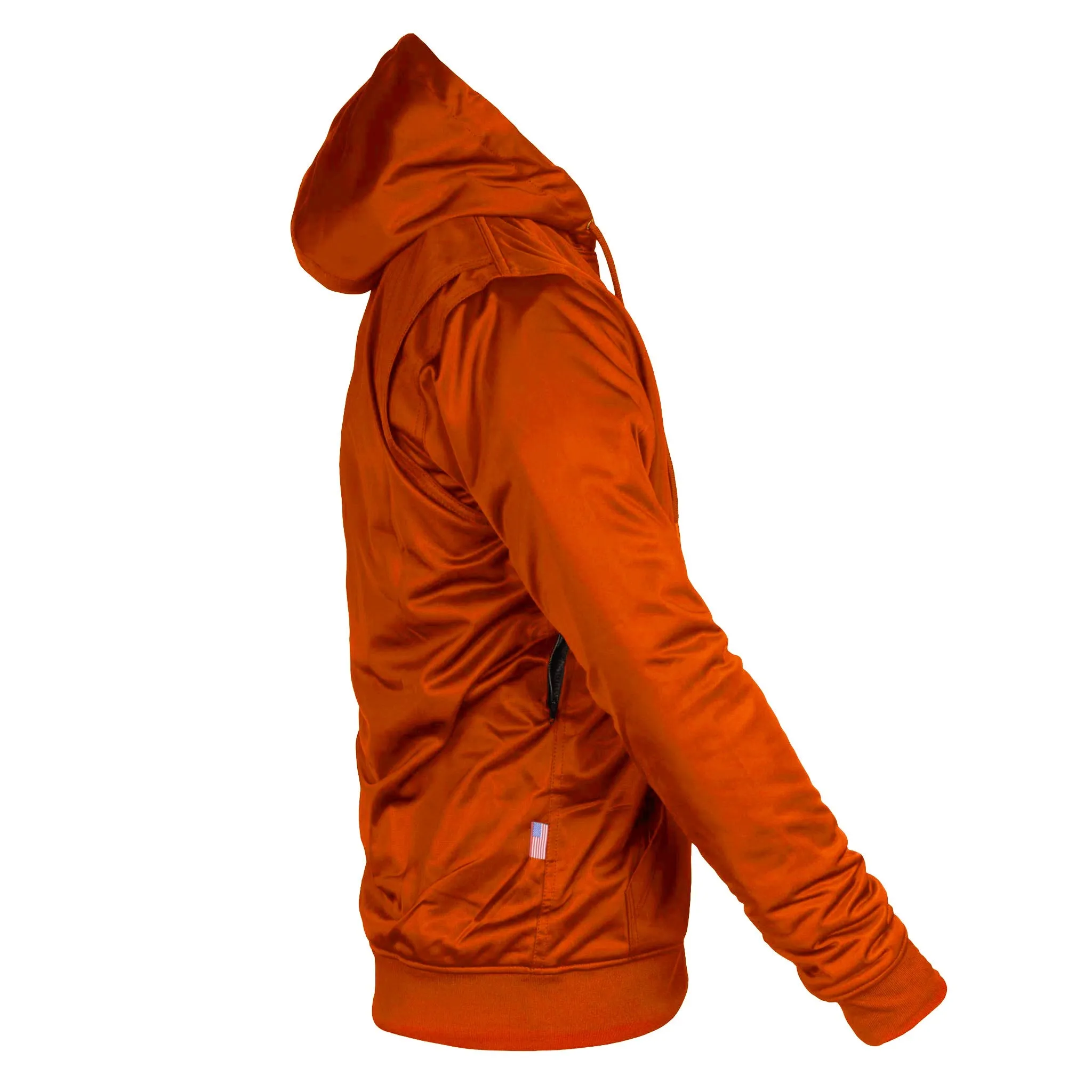 SALE Orange Solid Ultra Protective Hoodie with Pads
