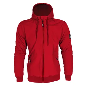 SALE Protective SoftShell Unisex Hoodie - Red Solid Matte with Pads
