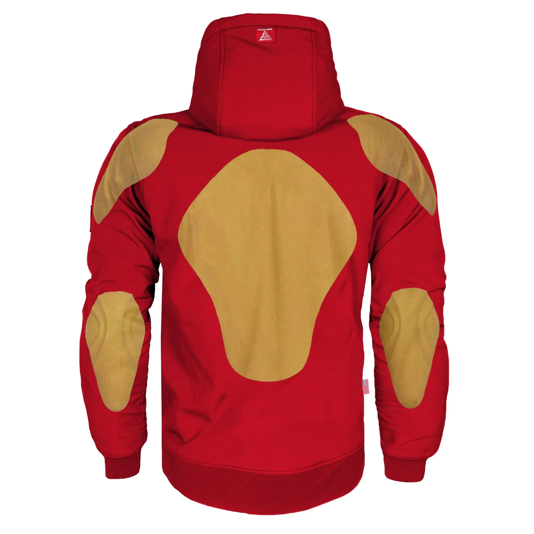 SALE Protective SoftShell Unisex Hoodie - Red Solid Matte with Pads