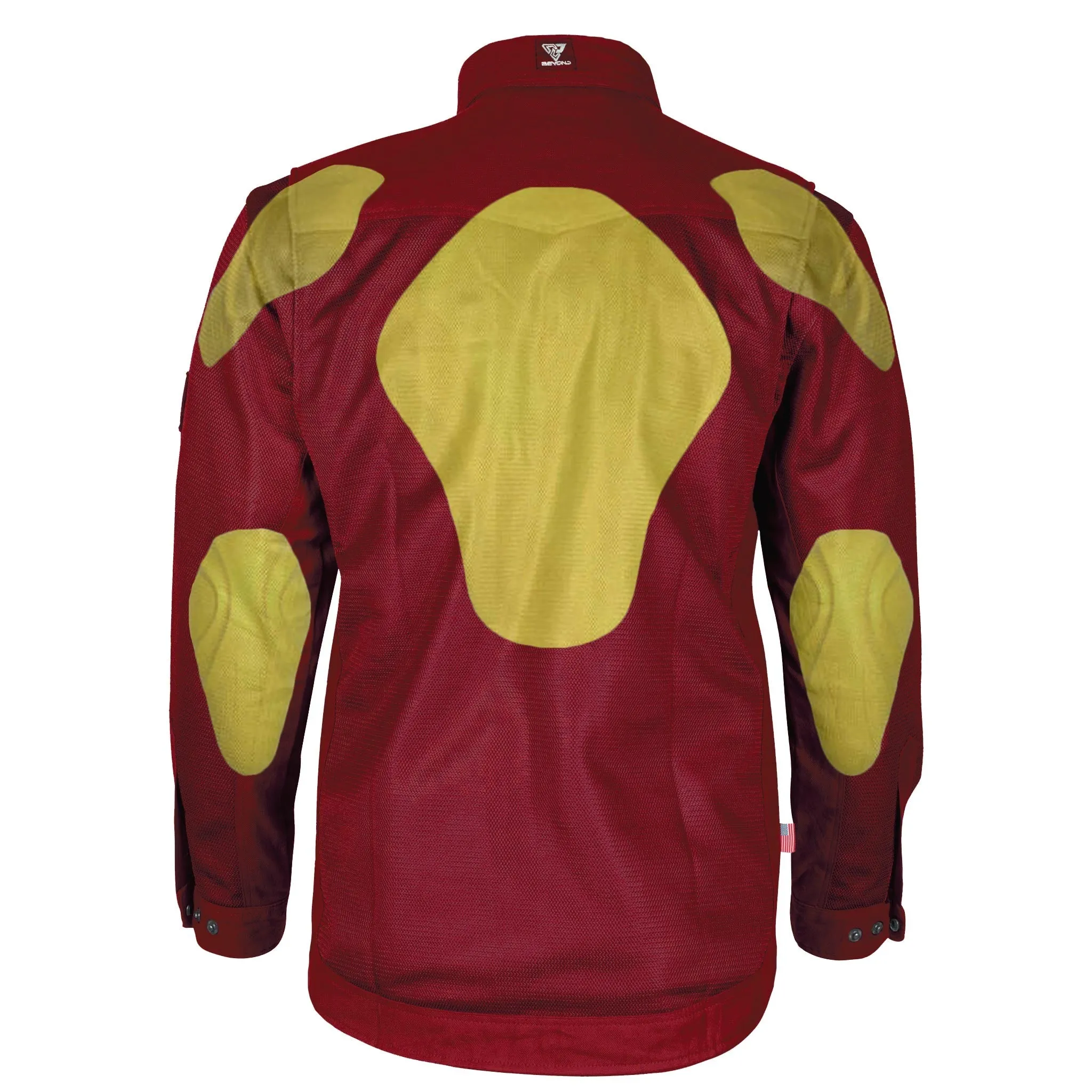 SALE Protective Summer Mesh Shirt - Red Maroon Solid with Pads