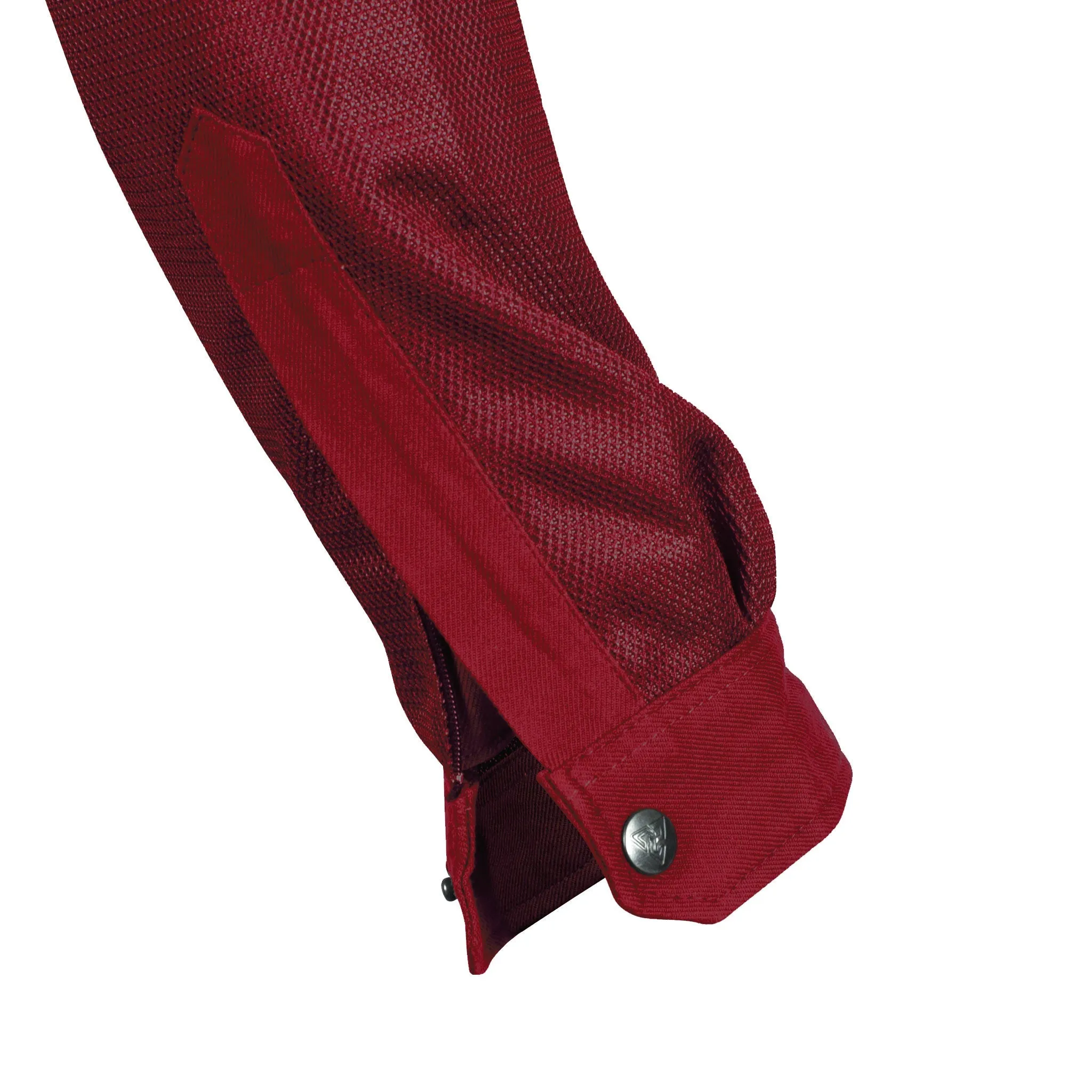SALE Protective Summer Mesh Shirt - Red Maroon Solid with Pads