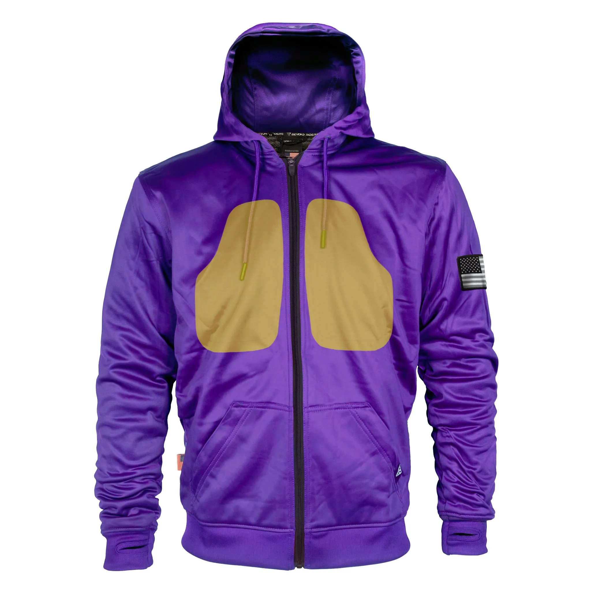 SALE Purple Solid Ultra Protective Hoodie with Pads
