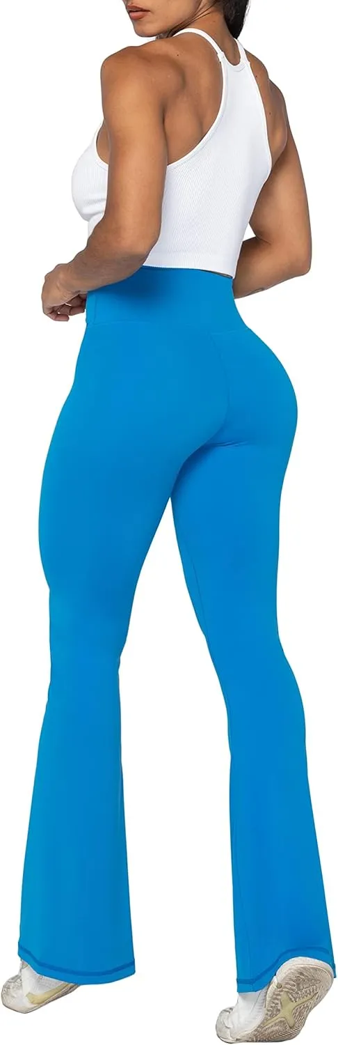 Sunzel Flare Leggings, Crossover Yoga Pants with Tummy Control, High-Waisted and Wide Leg