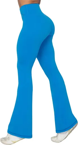 Sunzel Flare Leggings, Crossover Yoga Pants with Tummy Control, High-Waisted and Wide Leg