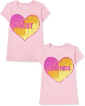 The Children's Place Girls' Assorted Everyday Short Sleeve Graphic T-Shirts,multipacks